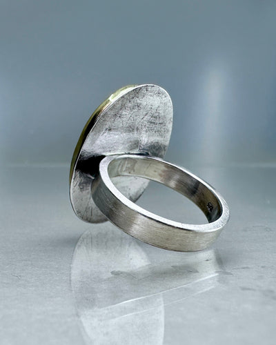 Mixed Metal Chalcedony Ring
