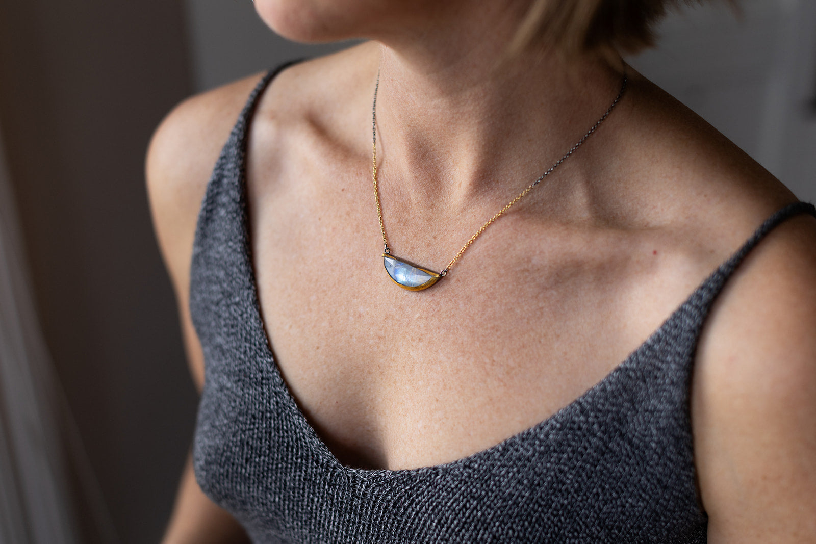 Crescent Split Necklace