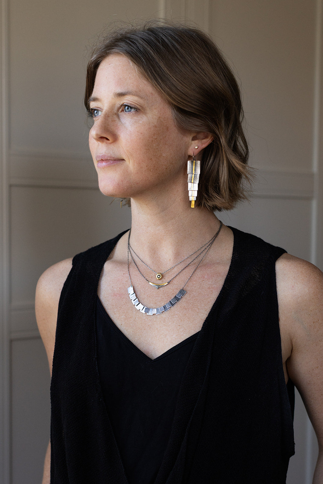 Petite Square Pivot Necklace