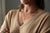 Textured Teardrop Dip Necklace with Diamond