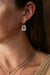 Cusp Earrings with Green Diamonds