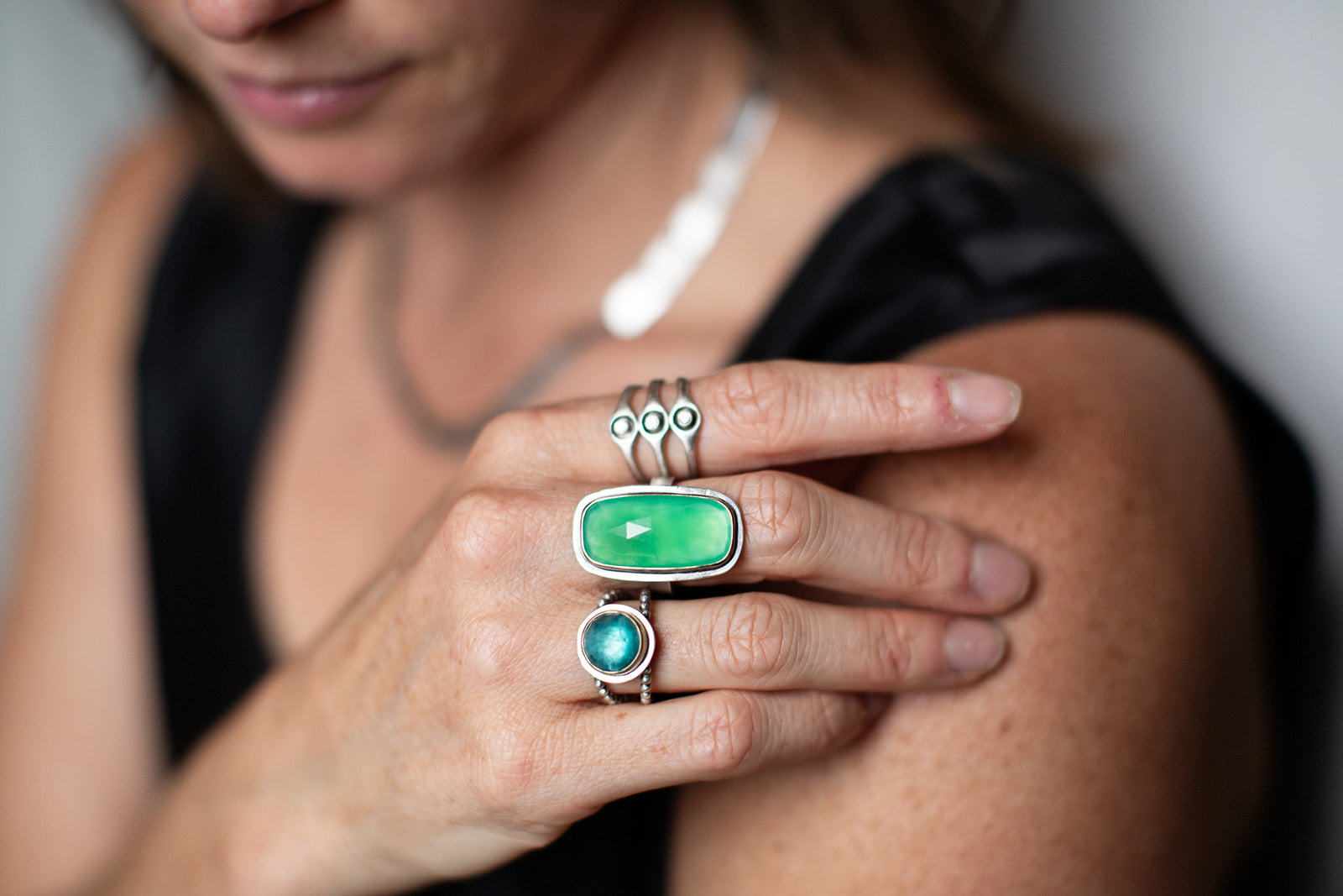 Chalcedony Slab Ring