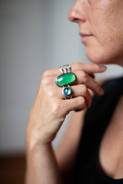 Chalcedony Slab Ring