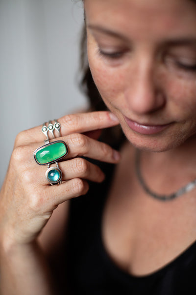 Chalcedony Slab Ring
