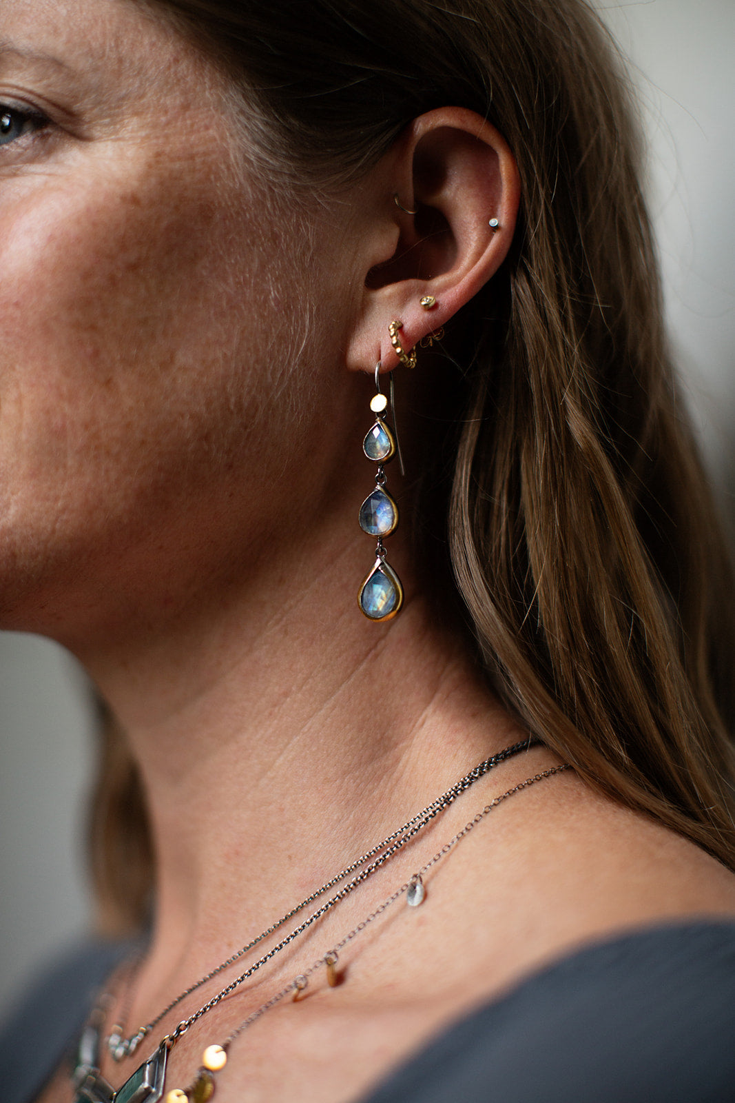 Triple Drop Earrings