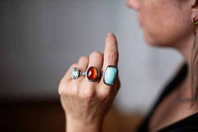 Turquoise Slab Ring