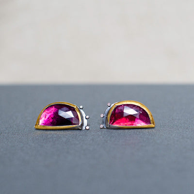 Tourmaline Fold Post Earrings