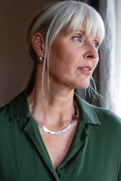 Scalloped Collar in Silver