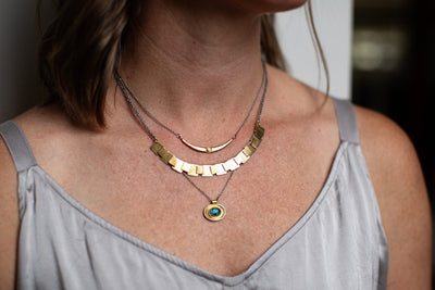 Petite Square Pivot Necklaces