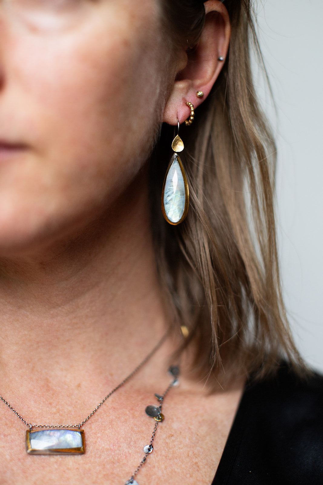 Long Double Teardrop Earring