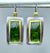 Green Tourmaline Folded Earrings