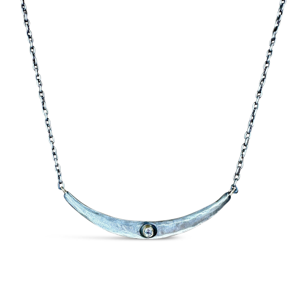 Textured Petite Arc Necklace