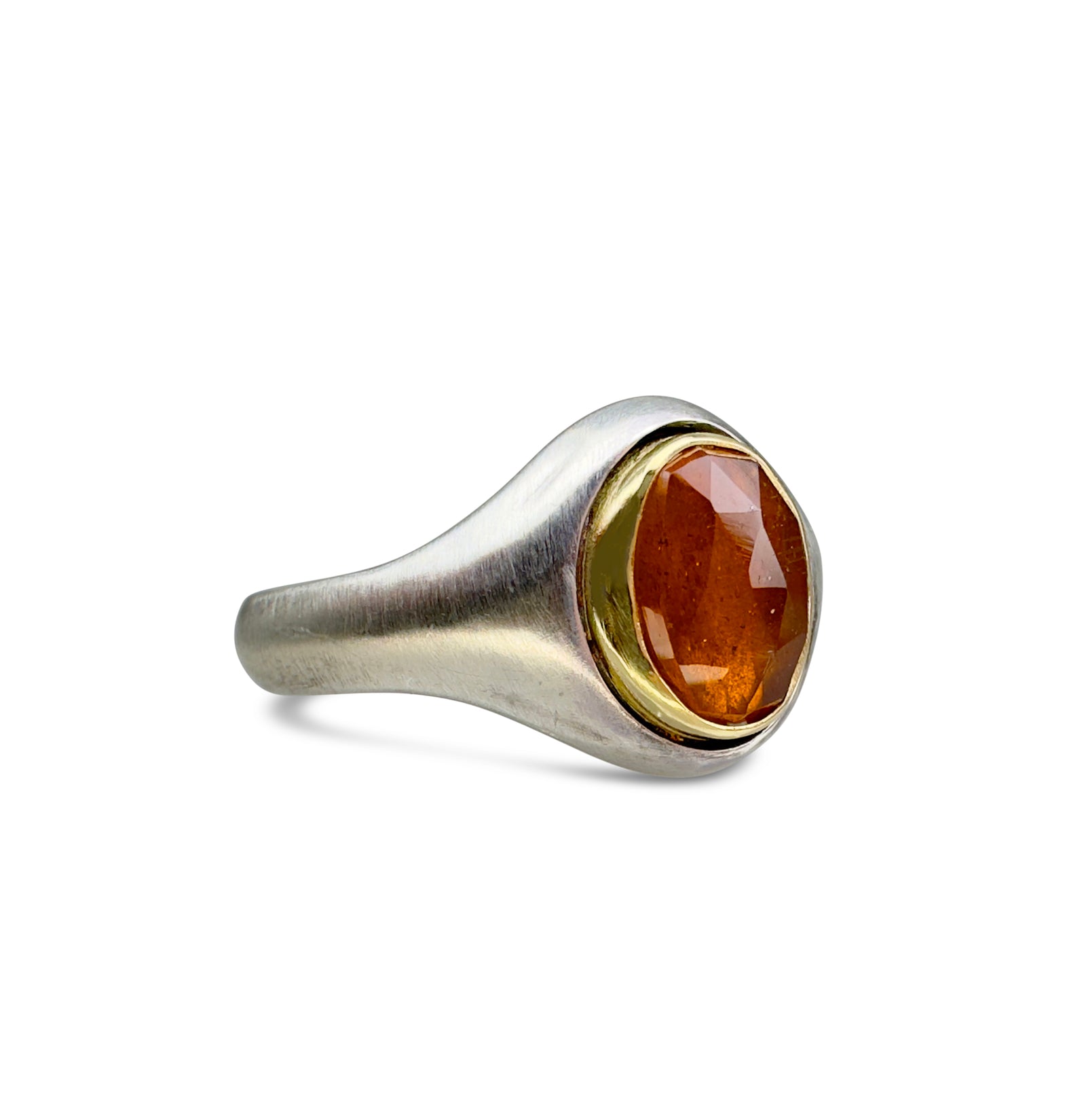Mixed Metal Oval Dip Ring