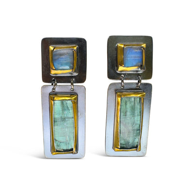 Square Fold Drop Earrings