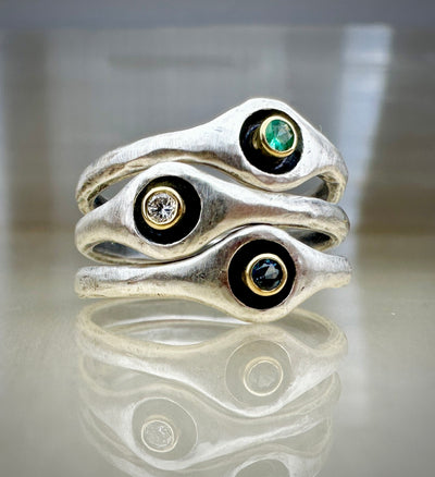 Mixed Metal Dip Stackers- sold individually