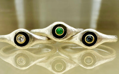 Mixed Metal Dip Stackers- sold individually