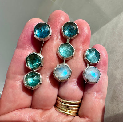 Fold Studs in Sterling