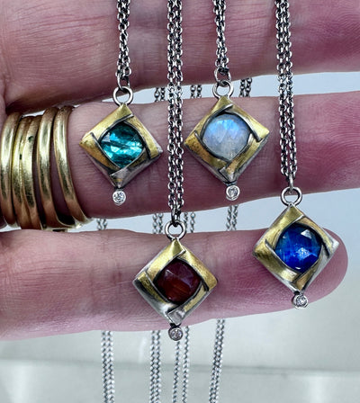Petite Diamond Fold Necklace