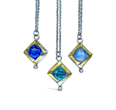 Petite Diamond Fold Necklace
