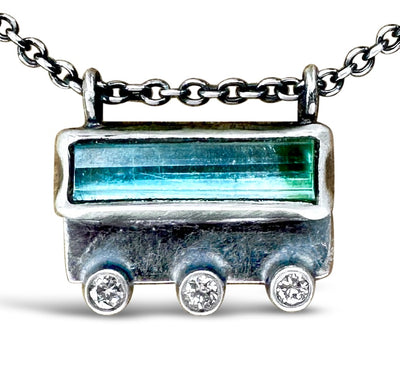 Tourmaline Bar Necklace- 2 sizes
