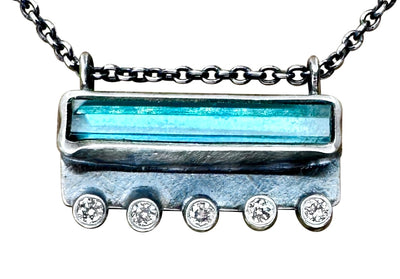 Tourmaline Bar Necklace- 2 sizes