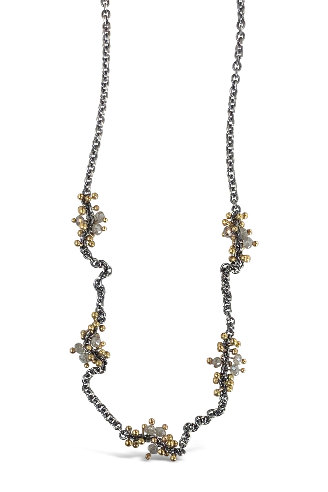 Tiny Scattered Jax Necklace with Diamonds