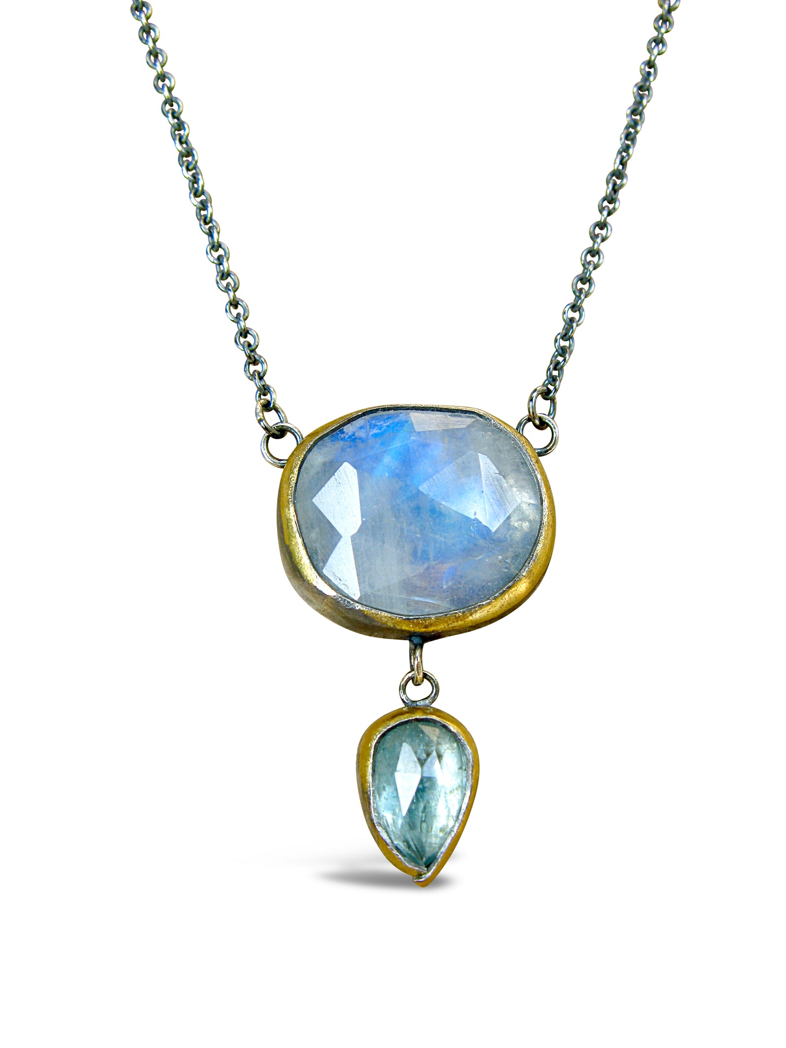 Crescent Rim Drop Necklace