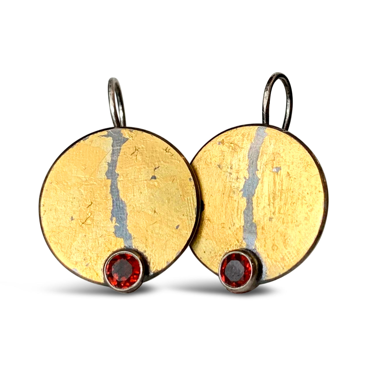 Rustic Disc Earrings