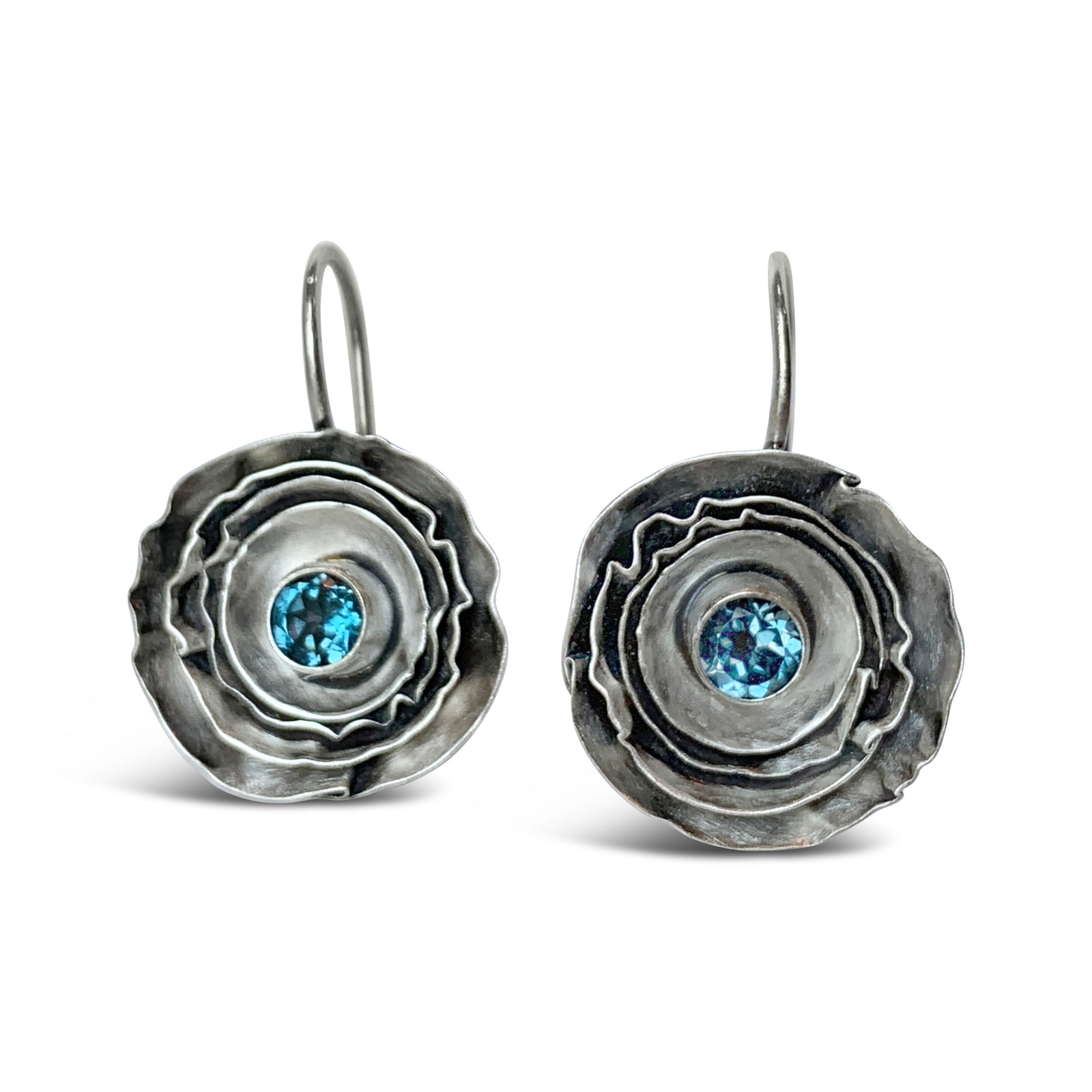 Buttercup Earrings in Oxidized Silver