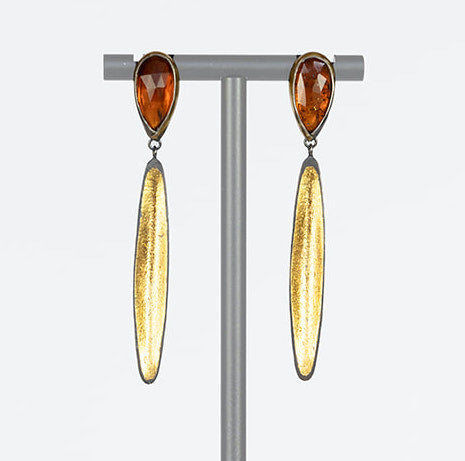 Long Reed Drop Earrings