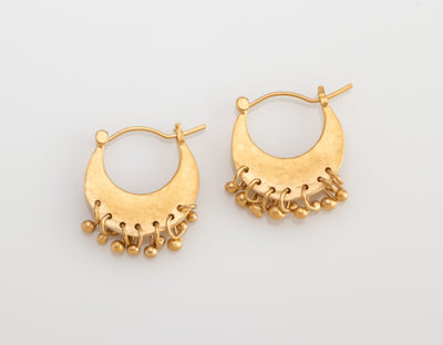 Half Moon Peg Earrings in Vermeil